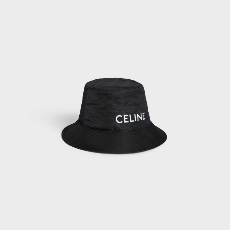 Celine Bucket In Nylon Twill Hut Schwarz | CL-592350