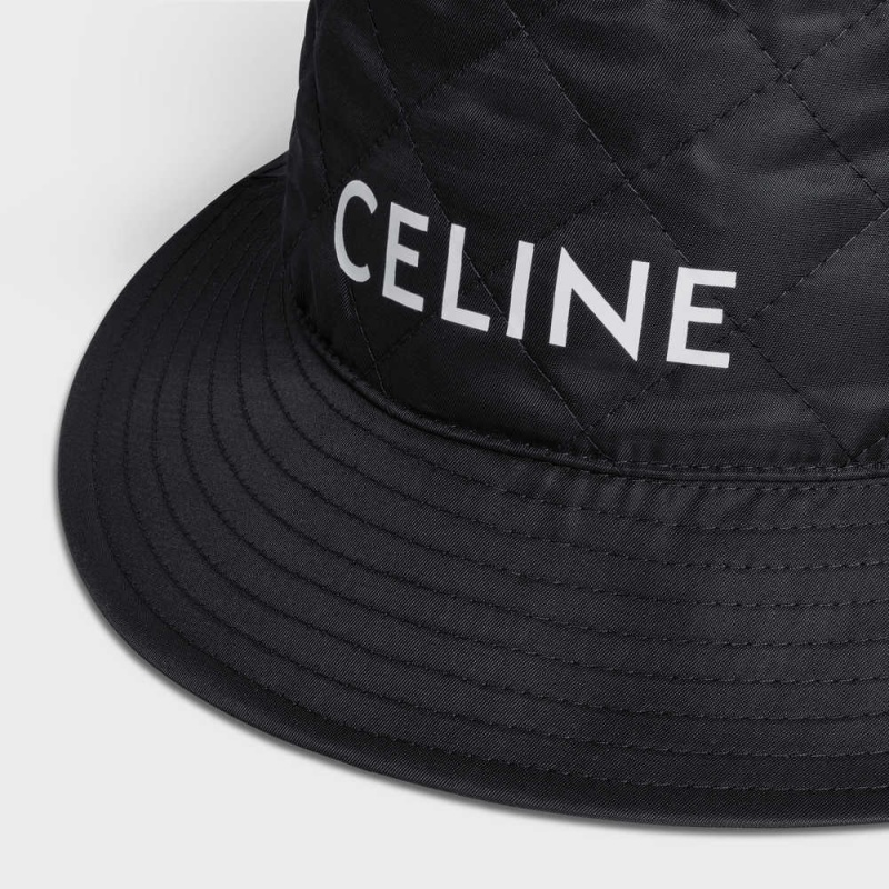 Celine Bucket In Nylon Twill Hut Schwarz | CL-592350