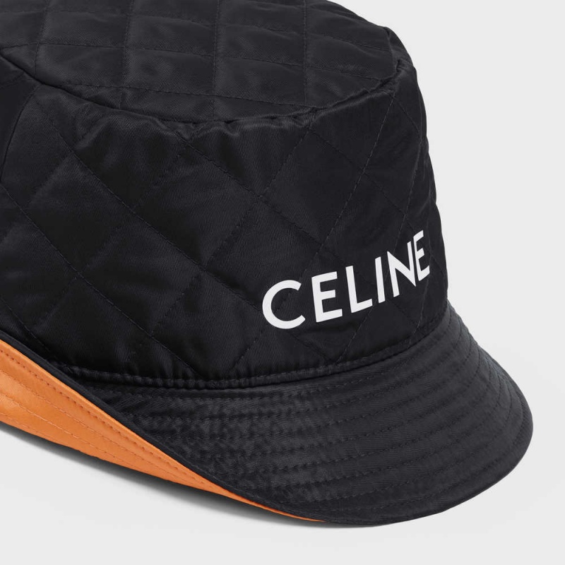 Celine Bucket In Nylon Twill Hut Schwarz | CL-592350