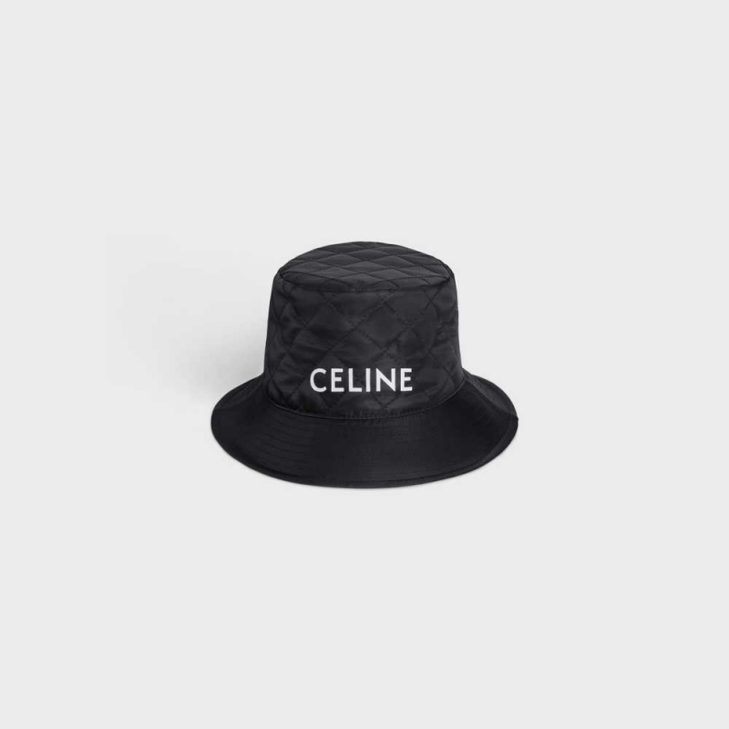 Celine Bucket In Nylon Twill Hut Schwarz | CL-592350