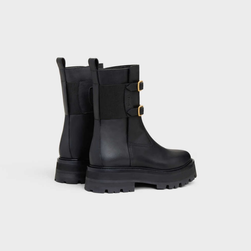 Celine Bulky Buckled Medium In Calfskin Stiefel Schwarz | CL-592504