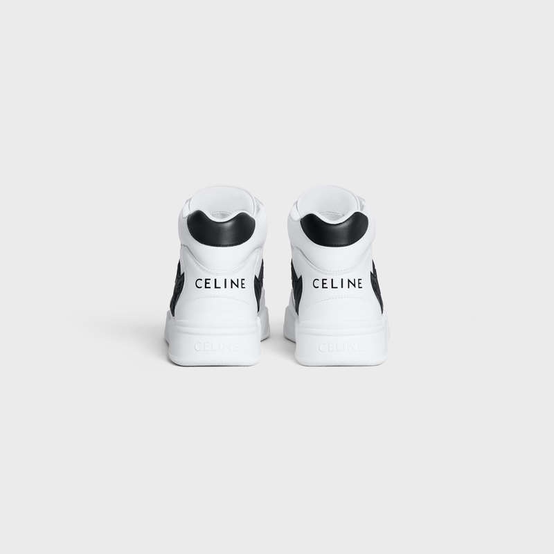 Celine C06 High In Calfskin Sneakers Weiß Schwarz | CL-591909