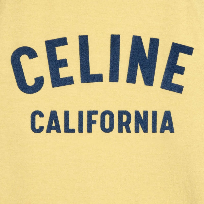 Celine California 70 S In Baumwoll Jersey T-shirt Zitrone | CL-592811