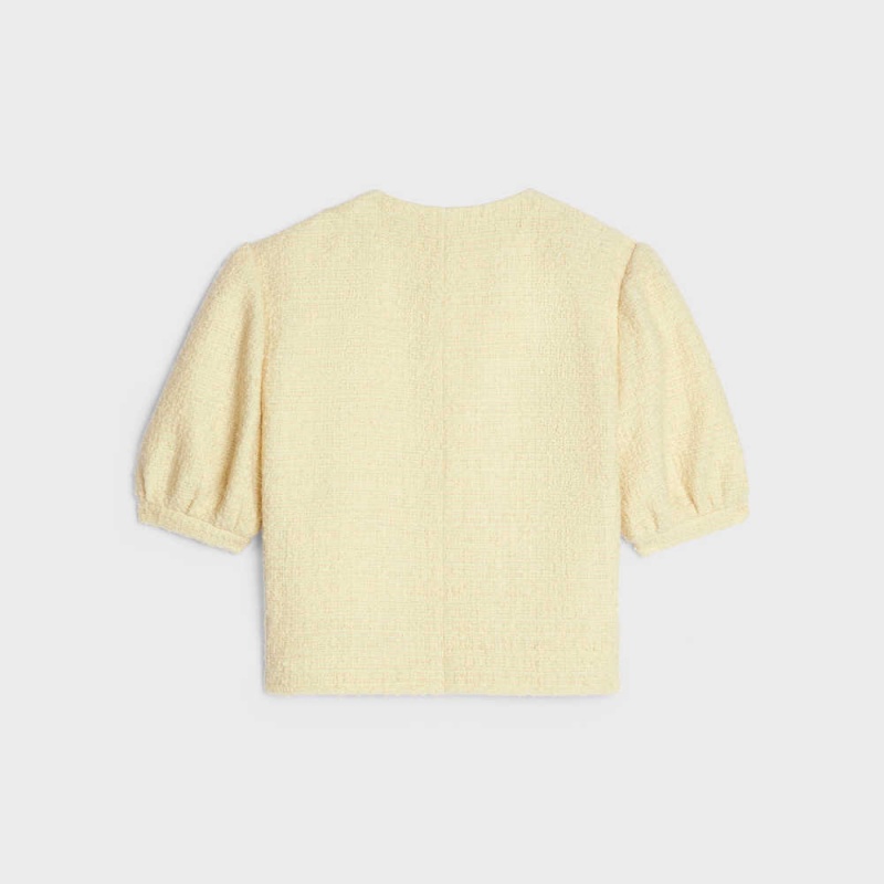 Celine Cardigan In Bouclé Tweed Jacken Aprikose | CL-592629