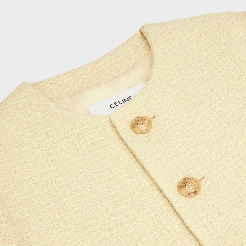 Celine Cardigan In Bouclé Tweed Jacken Aprikose | CL-592629