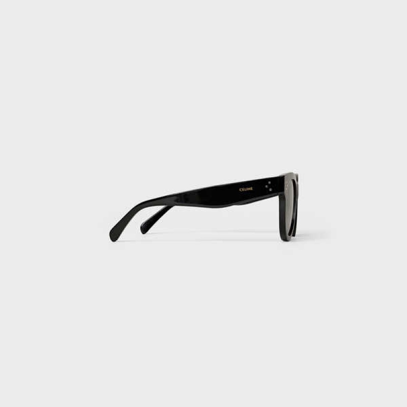 Celine Cat Eye S003 In Acetate With Mineral Glass Lenses Sonnenbrille Schwarz | CL-592427