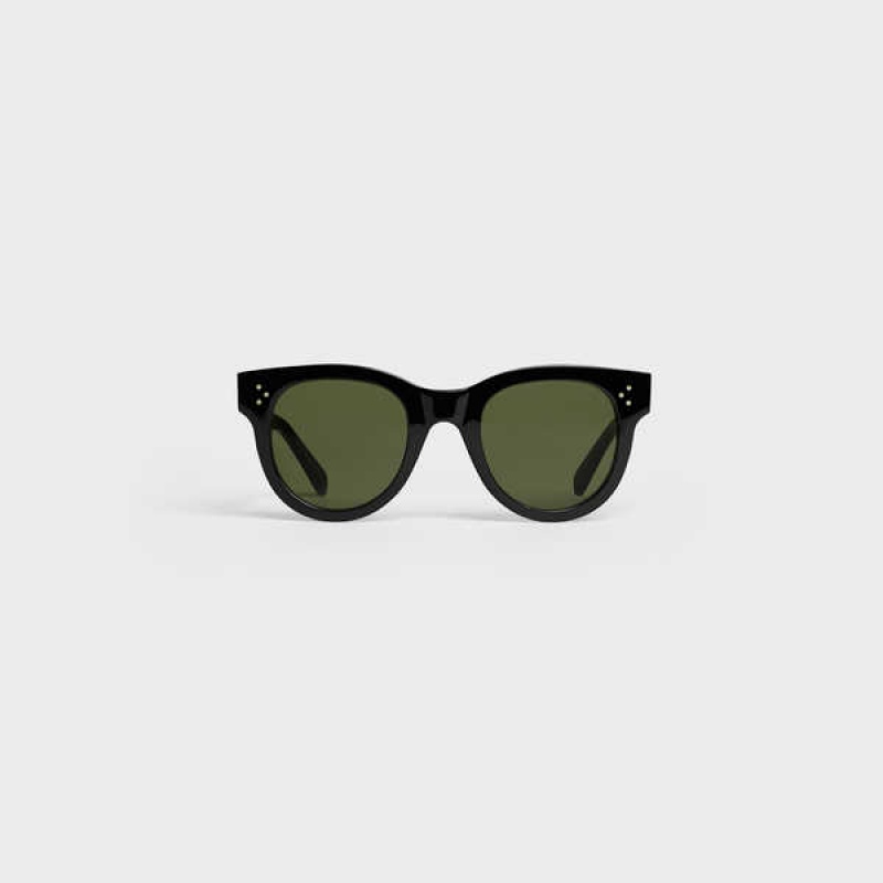 Celine Cat Eye S003 In Acetate With Mineral Glass Lenses Sonnenbrille Schwarz | CL-592427