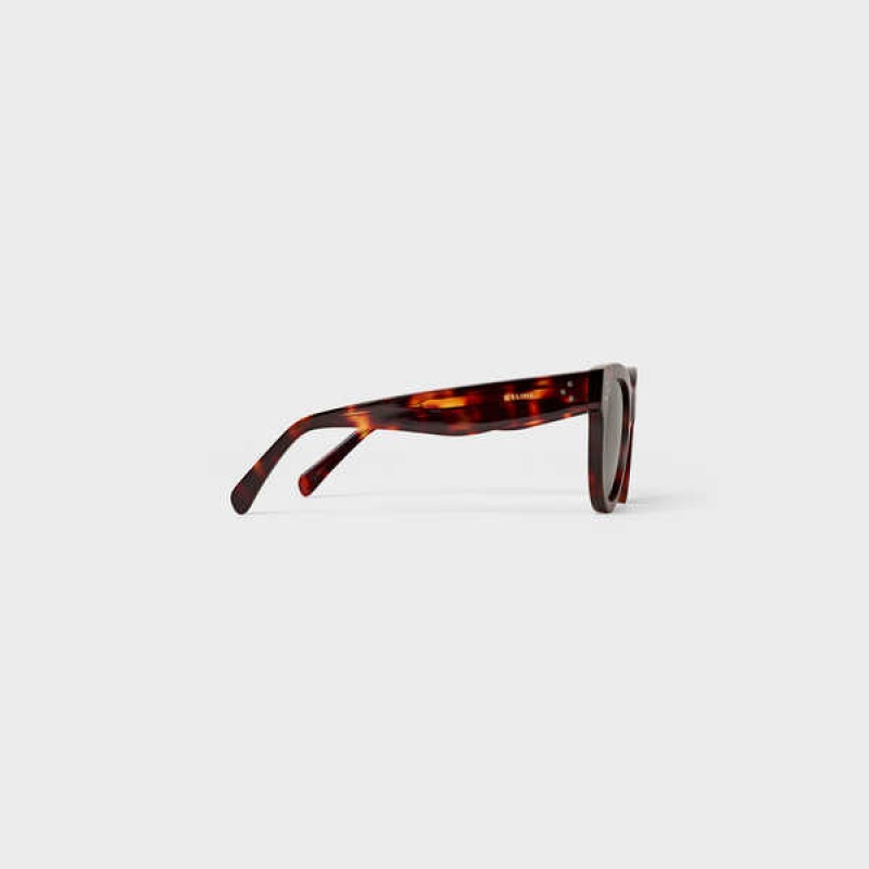 Celine Cat Eye S003 In Acetate With Mineral Glass Lenses Sonnenbrille Braun | CL-592426