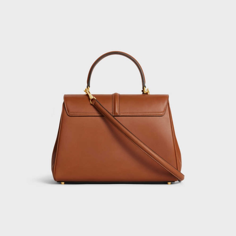 Celine Classique Bag In Natural Calfskin 16 Braun | CL-593282