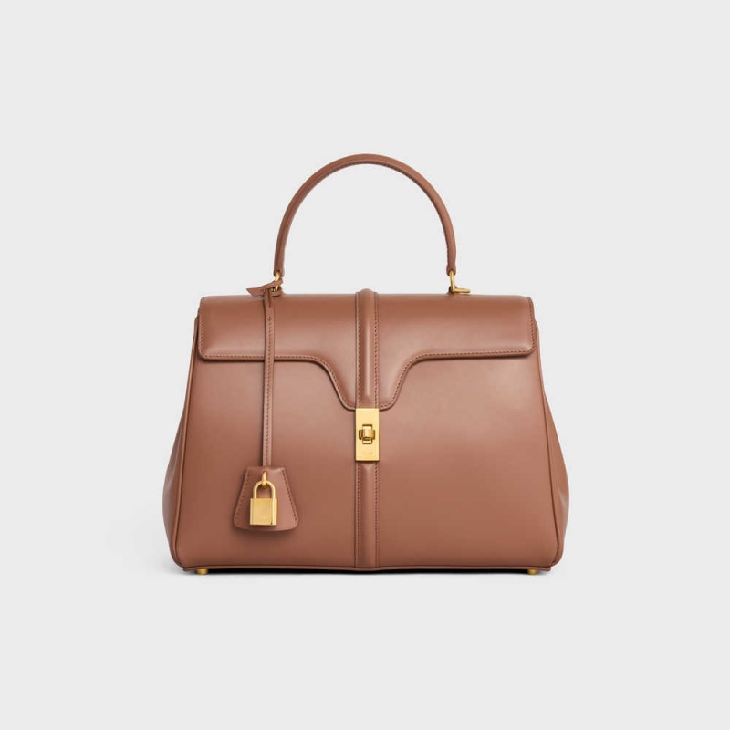 Celine Classique Bag In Satinated Calfskin 16 Braun | CL-593281