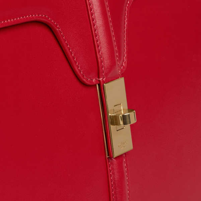 Celine Classique Bag In Satinated Calfskin 16 Rot | CL-593280