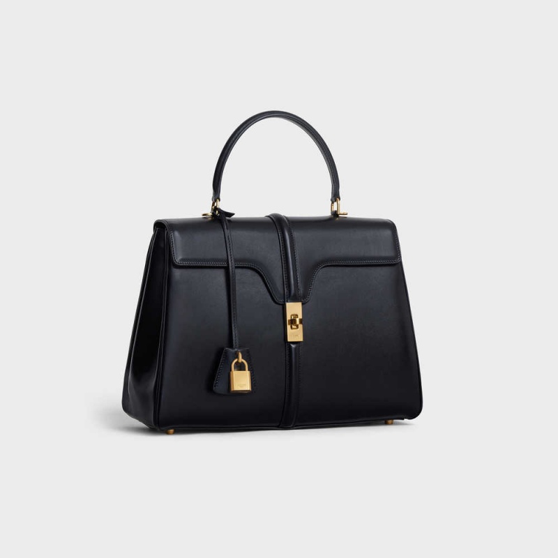 Celine Classique Bag In Satinated Calfskin 16 Schwarz | CL-593278