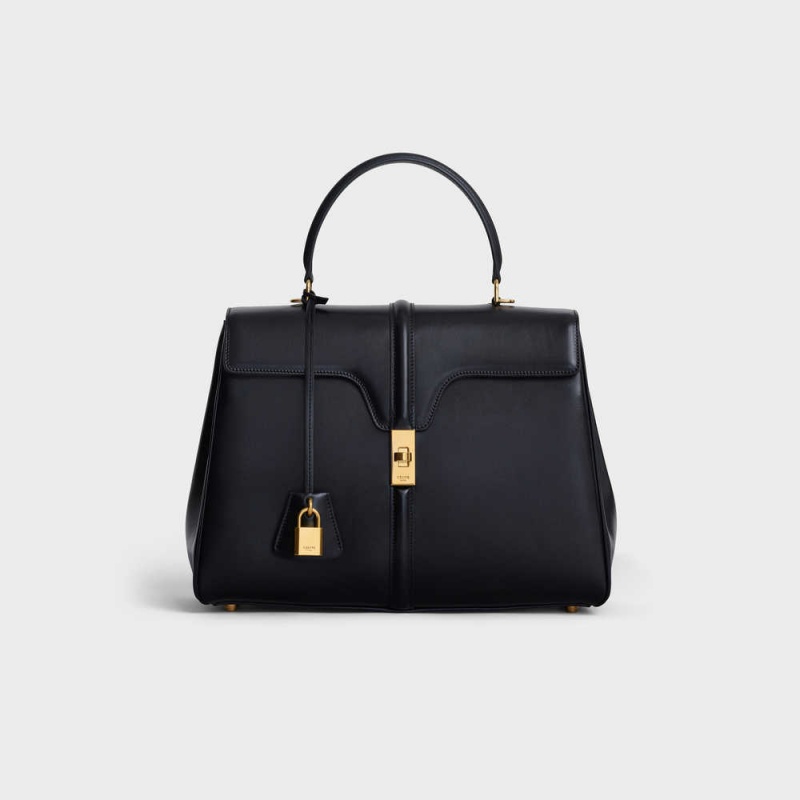 Celine Classique Bag In Satinated Calfskin 16 Schwarz | CL-593278