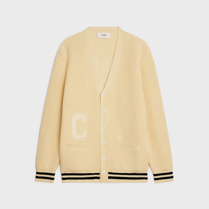 Celine College Cardigan In Baumwoll Strickwaren Schwarz | CL-592086