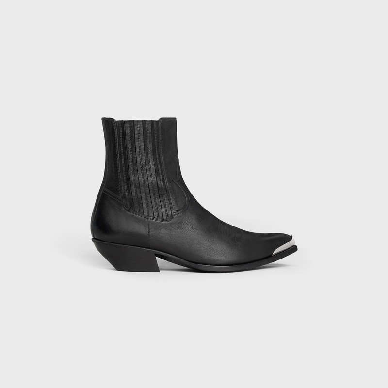 Celine Cruiser Chelsea With Metal Kappe In Calfskin Stiefel Schwarz | CL-591874