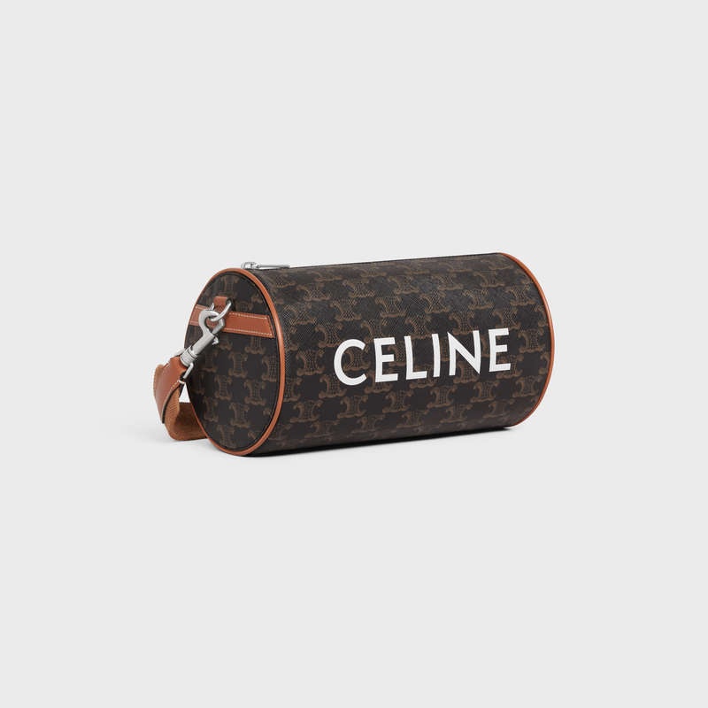 Celine Cylinder Bag In Triomphe Canvas Schultertaschen Braun | CL-591845