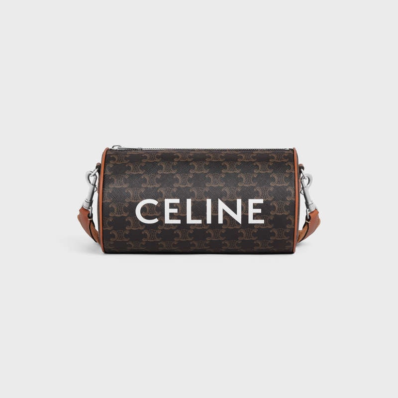 Celine Cylinder Bag In Triomphe Canvas Schultertaschen Braun | CL-591845