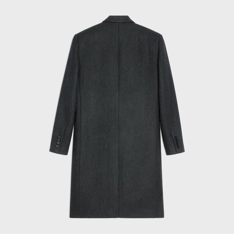 Celine Diagonal Wolle Overcoat Mäntel Grau | CL-591977