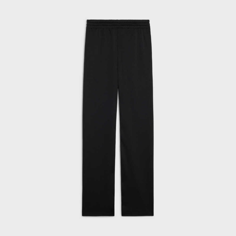 Celine Double-faced Jersey Joggers Kurze Hose Schwarz Weiß | CL-592751