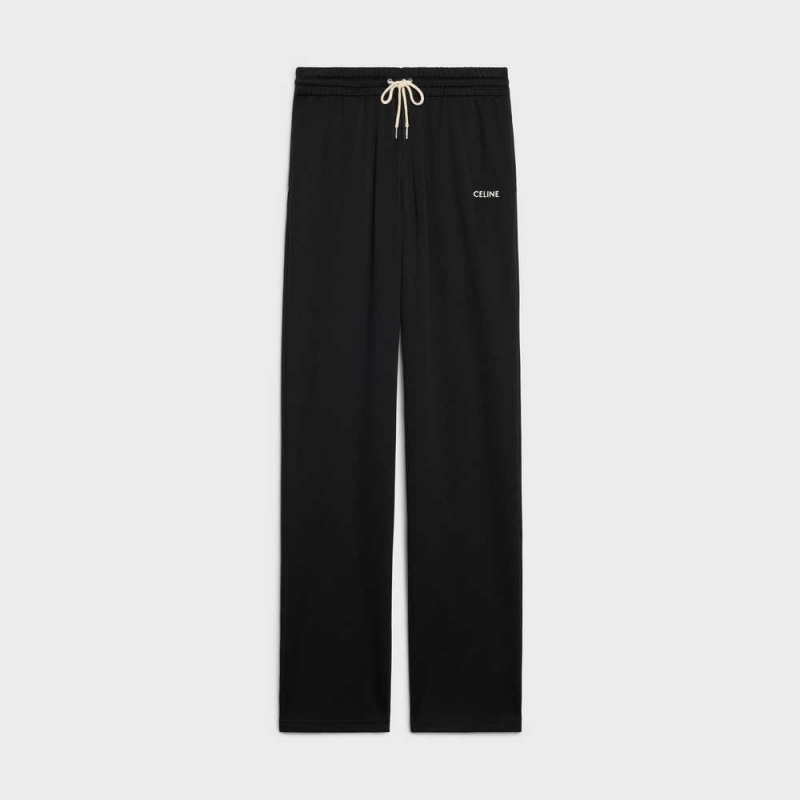 Celine Double-faced Jersey Joggers Kurze Hose Schwarz Weiß | CL-592751