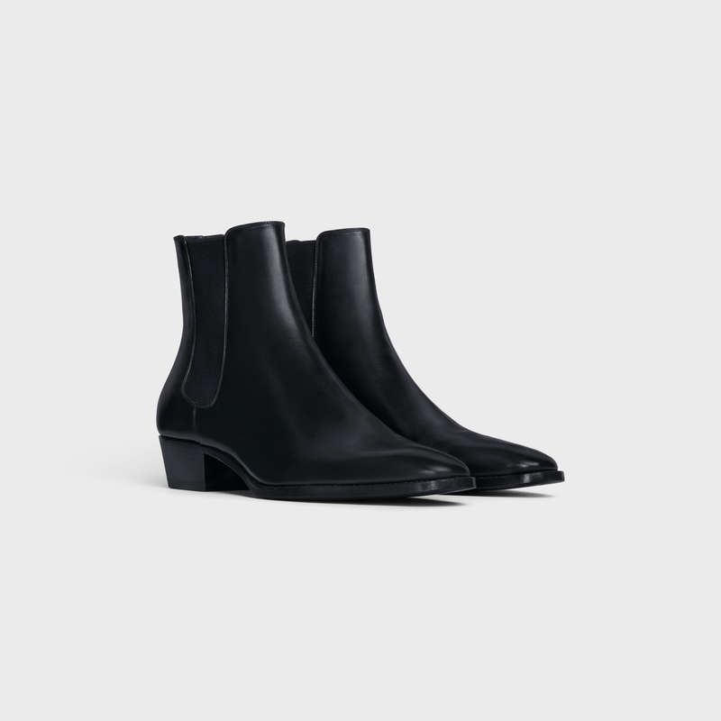 Celine Drugstore Chelsea In Shiny Calfskin Stiefel Schwarz | CL-591869