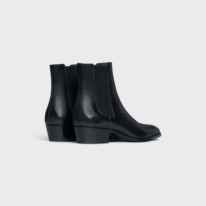 Celine Drugstore Chelsea In Shiny Calfskin Stiefel Schwarz | CL-591869