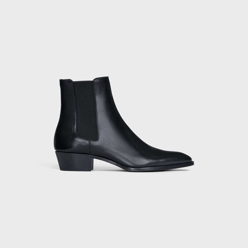 Celine Drugstore Chelsea In Shiny Calfskin Stiefel Schwarz | CL-591869