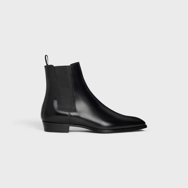 Celine Drugstore Chelsea In Shiny Calfskin Stiefel Schwarz | CL-591868