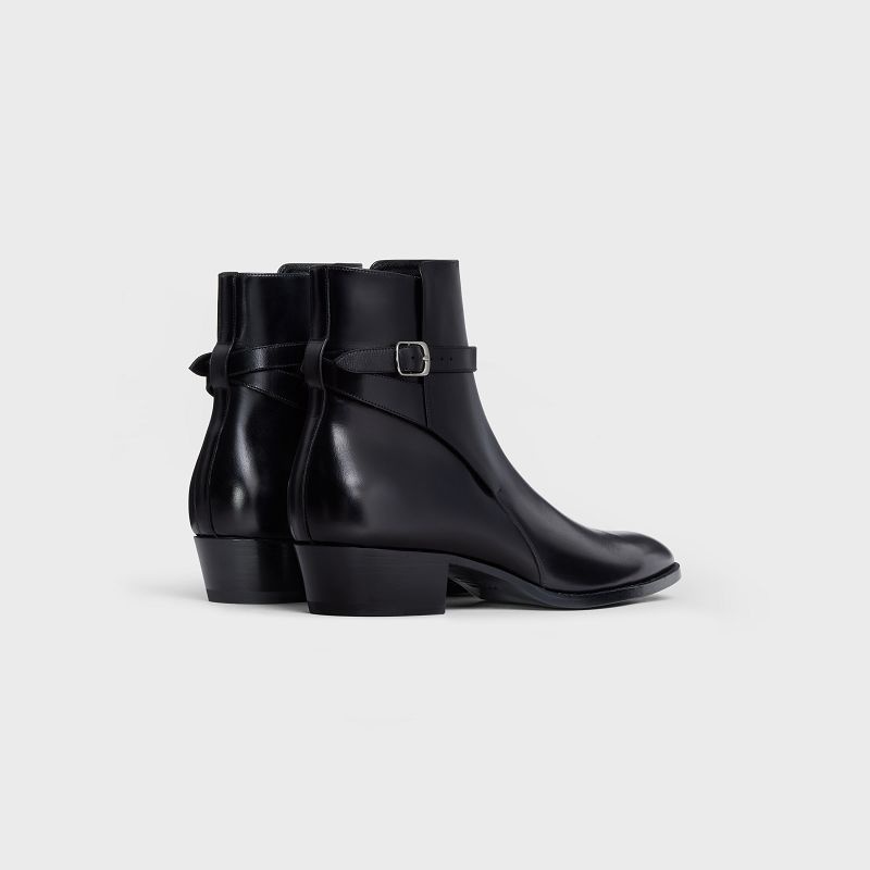 Celine Drugstore Jodhpur In Shiny Calfskin Stiefel Schwarz | CL-591871