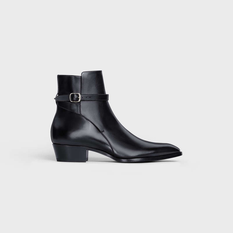 Celine Drugstore Jodhpur In Shiny Calfskin Stiefel Schwarz | CL-591871