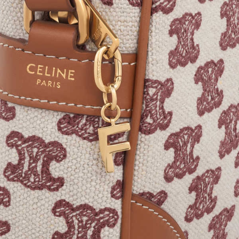 Celine F Charm In Brass Kleine Lederwaren Gold | CL-592927