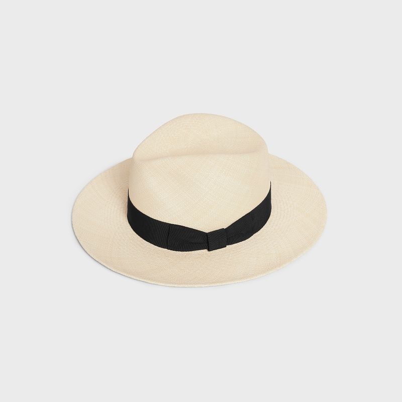 Celine Fedora In Straw Hut Beige | CL-591723