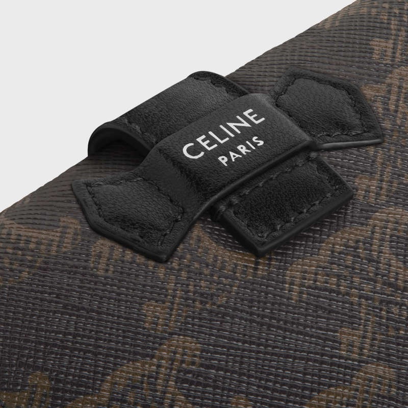 Celine Fine Riemen In Triomphe Canvas And Geldbörse Schwarz | CL-591794