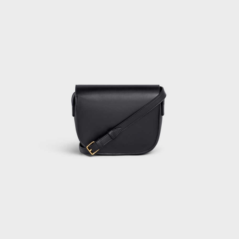 Celine Folco In Smooth Calfskin Cuir Triomphe Schwarz | CL-593156