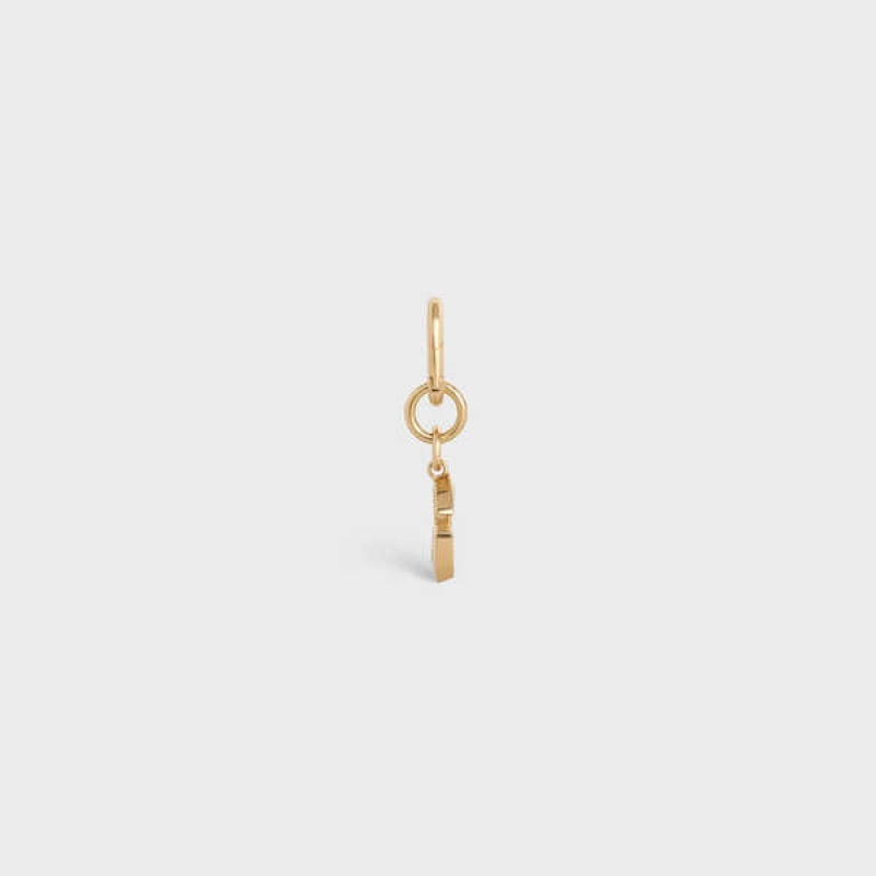 Celine G Charm In Brass Kleine Lederwaren Gold | CL-592928