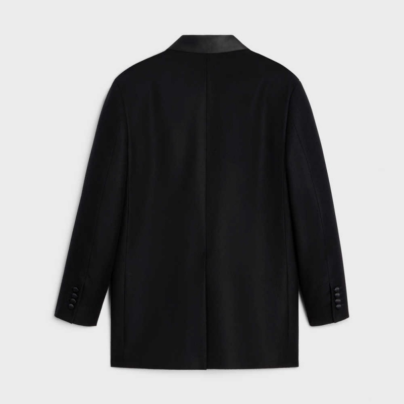 Celine GarçOn Tux In Cashmere Flannel Jacken Schwarz | CL-592668