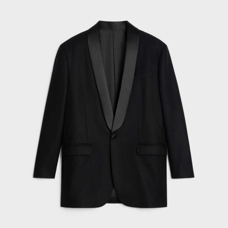 Celine GarçOn Tux In Cashmere Flannel Jacken Schwarz | CL-592668