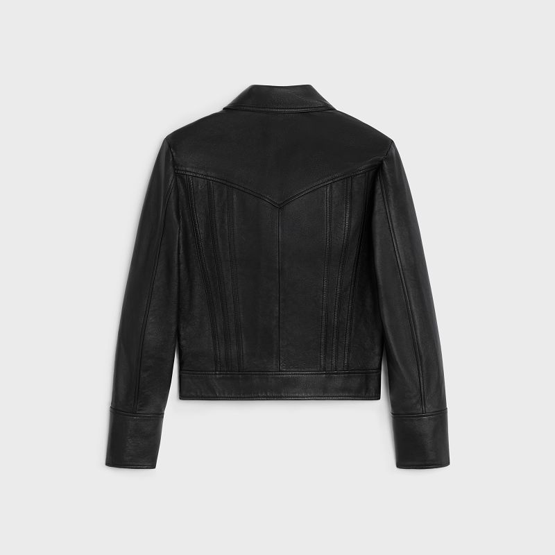 Celine Gerade Blouson In Soft Blousons Schwarz | CL-591968