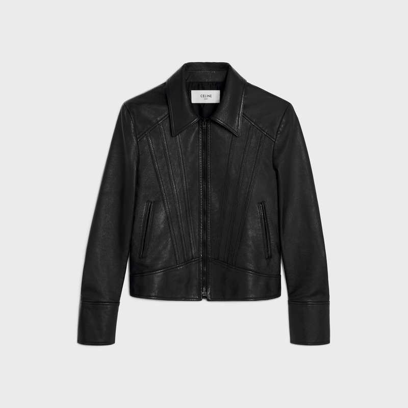 Celine Gerade Blouson In Soft Blousons Schwarz | CL-591968