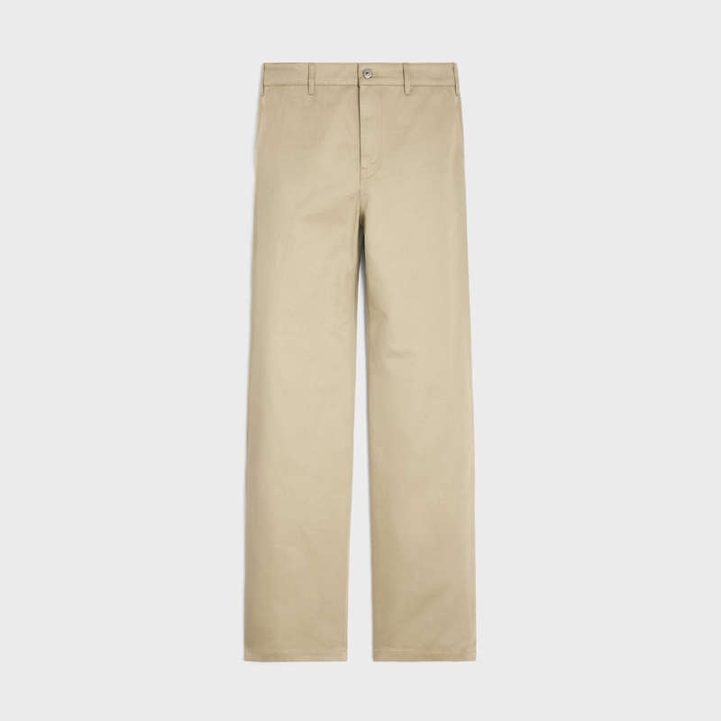 Celine Gerade Chinos In Baumwoll Twill Hose Waschen | CL-592064