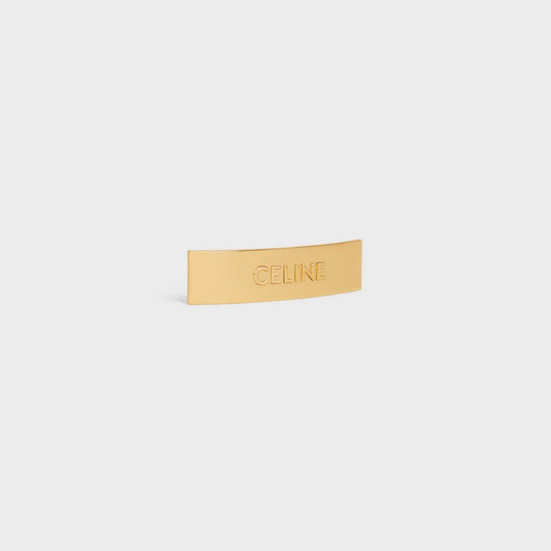 Celine Hair Clip In Brass And Steel With Gold Finish Haarschmuck Gold | CL-592324