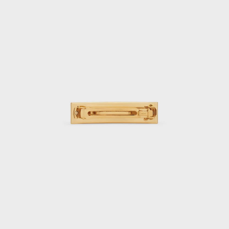 Celine Hair Clip In Brass And Steel With Gold Finish Haarschmuck Gold | CL-592324