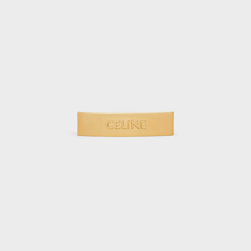 Celine Hair Clip In Brass And Steel With Gold Finish Haarschmuck Gold | CL-592324