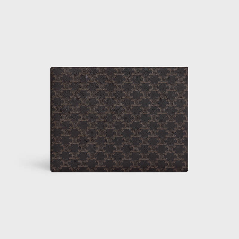 Celine Ipad Pro Sleeve In Triomphe Canvas And Calfskin Beuteltasche Braun | CL-591784