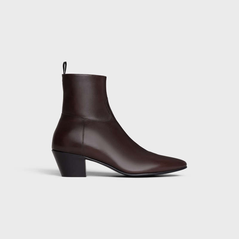 Celine Jacno Zipped In Calfskin Stiefel Braun | CL-591865