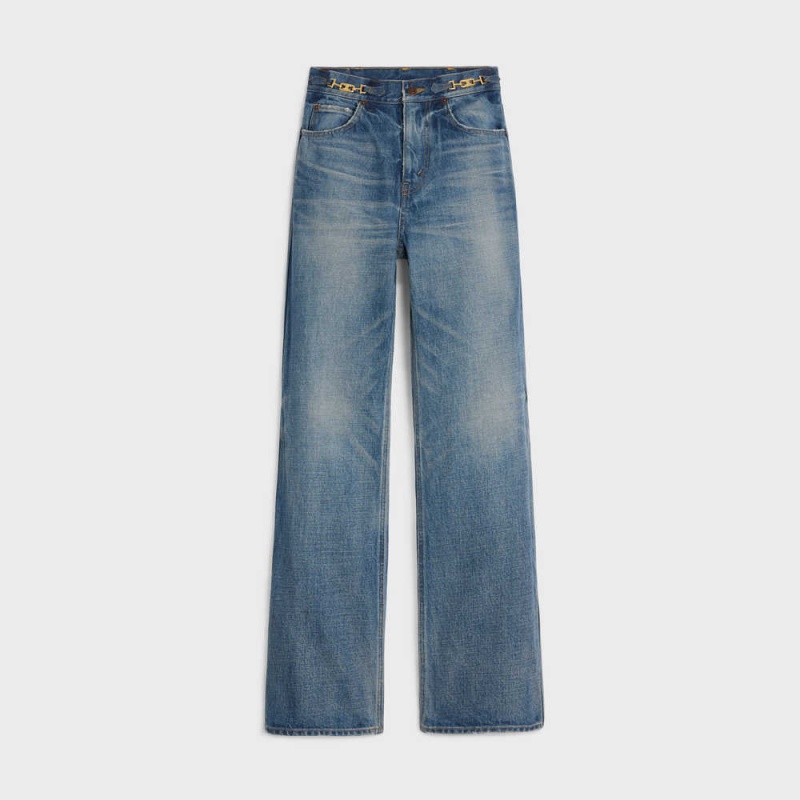 Celine Jane Flare Jeans In Denim Union Wash Hose Waschen | CL-592719