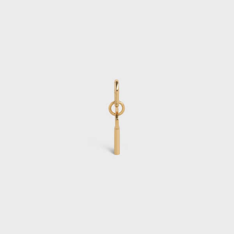 Celine Key Charm In Brass Kleine Lederwaren Gold | CL-592922