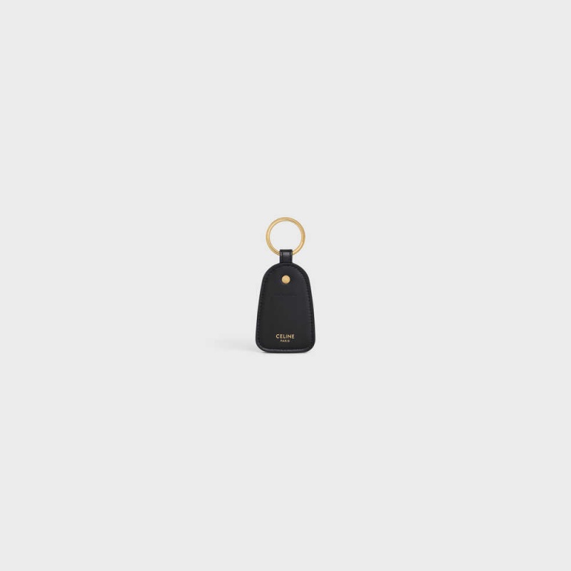 Celine Key Holder In Triomphe Canvas And Calfskin Beuteltasche Schwarz | CL-592893