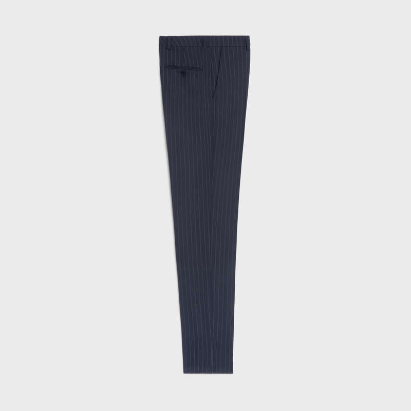 Celine Klassische In Gestreift Cashmere Wolle Hosen Blau | CL-592025