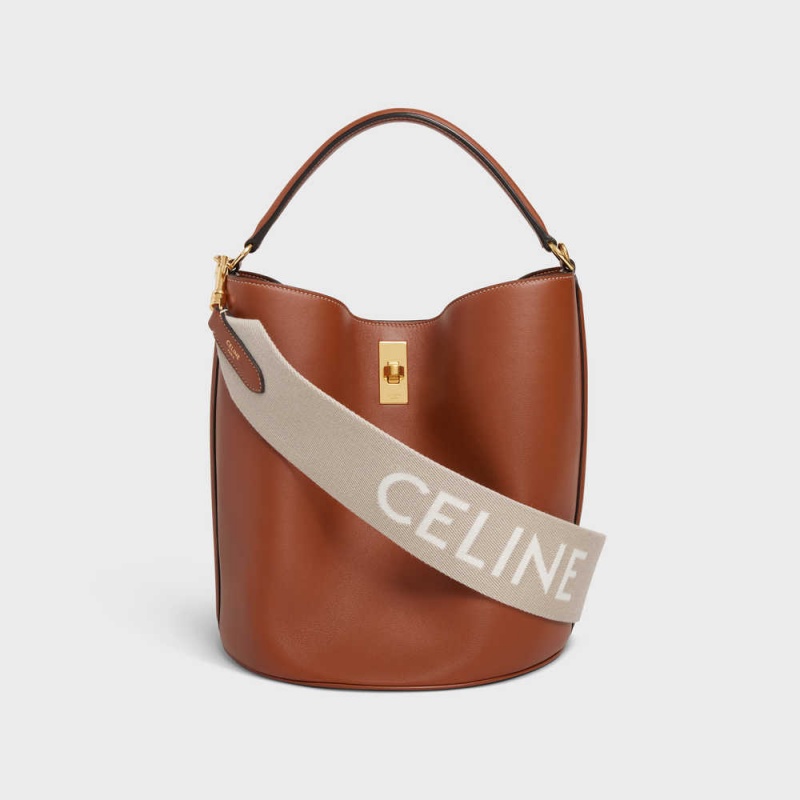 Celine Kurzes Riemen In Wolle With Jacquard With Gold Finishing Kleine Lederwaren Beige Weiß | CL-592915